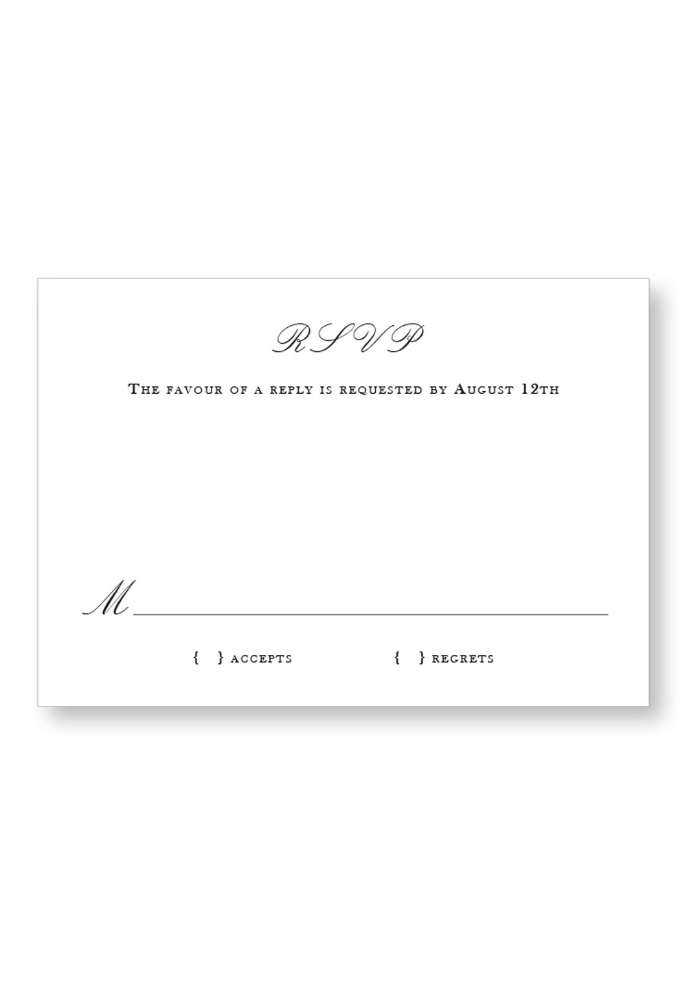 Jasmin RSVP Card | Paper Daisies Stationery